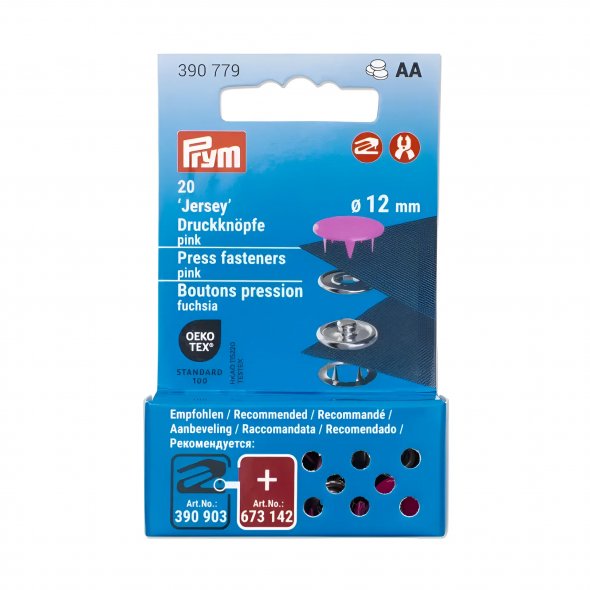 Prym Druckknöpfe Jersey (12 mm/ pink/ 20 St.)