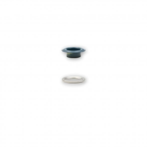 Prym Ösen mit Scheiben (8 mm/ marine-silberfarbig/ 32 St.)
