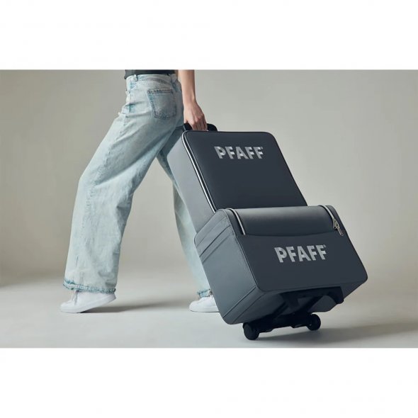 Pfaff Maschinen- & Stickmodul-Koffer/Trolley Set (grau)