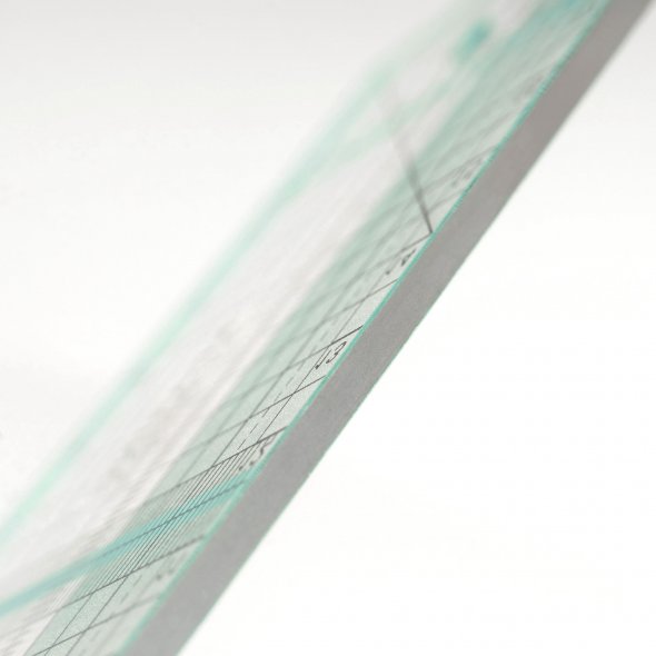 Kearing Patchwork Lineal mit Metallkante (20 x 6 cm)