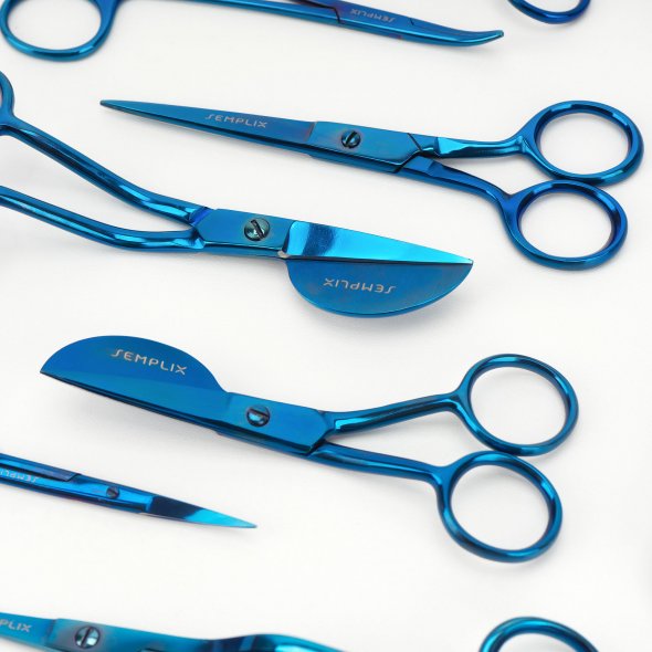 Semplix Scheren-Set (blau / 10-teilig / mit Geschenkbox)