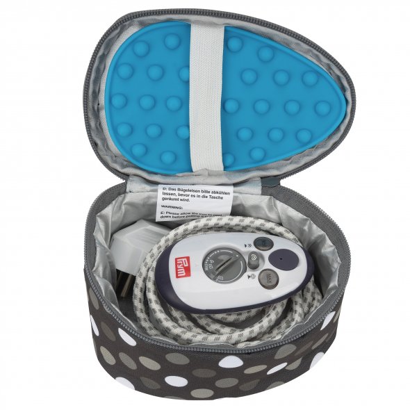Semplix Soft-Reisebügeleisentasche Polka Dots anthrazit