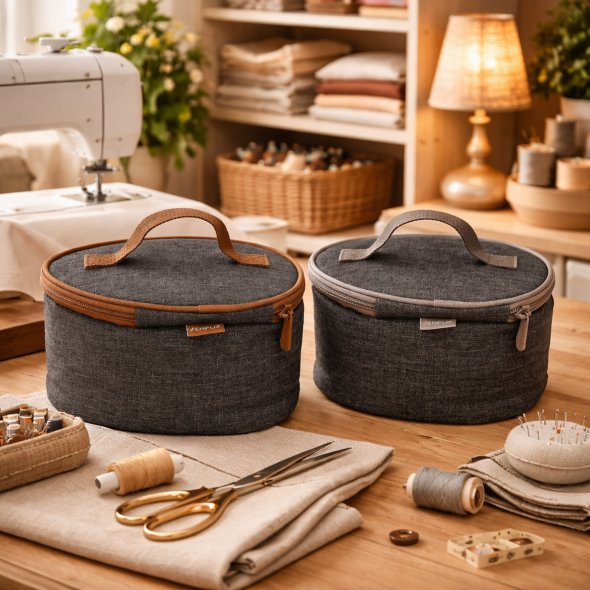 Semplix Soft-Reisebügeleisentasche anthrazit/braun