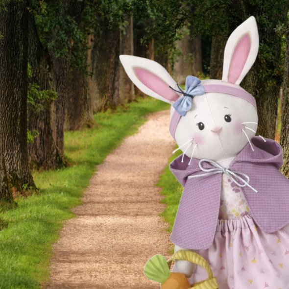 Kullaloo Cut & Sew Panel "BIBBY BUNNY" (80 x 155 cm)