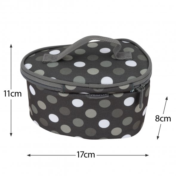 Semplix Mini-Dampfbügeleisen-Set Polka Dots anthrazit/grau