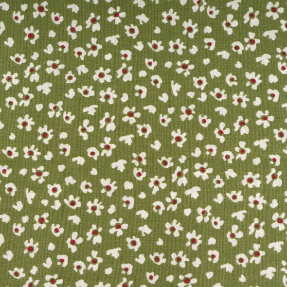 3er Bundle Baumwollstoff gemustert (je 50 x 135 cm / weinrot/beige/grün)