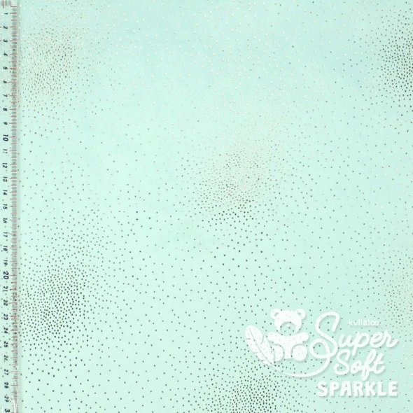 Kullaloo Plüsch SPARKLE (Meterware / 2 mm Florlänge / SuperSoft / Stoff) 62331 - helles mint: 1,0m
