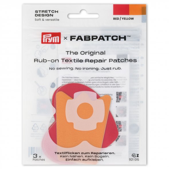 Prym Rub-On Patch STRETCHDESIGN (3 Stück / verschiedene Motive) Krone Herz