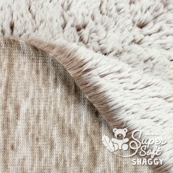Kullaloo Zottelplüsch SHAGGY Dip Dye (Meterware / 15 mm Florlänge / SuperSoft / Stoff) 62372 - mokka: 1,0m