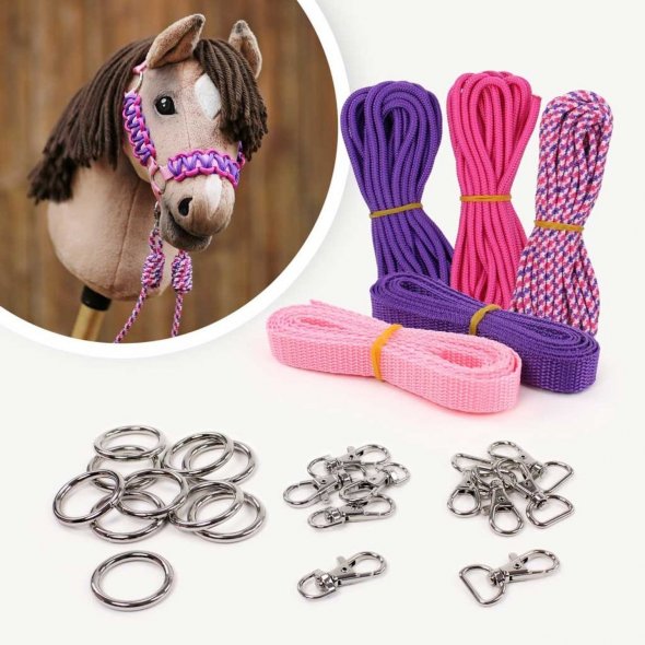 Kullaloo Hobby Horse Halfter Material-Set lila/pink
