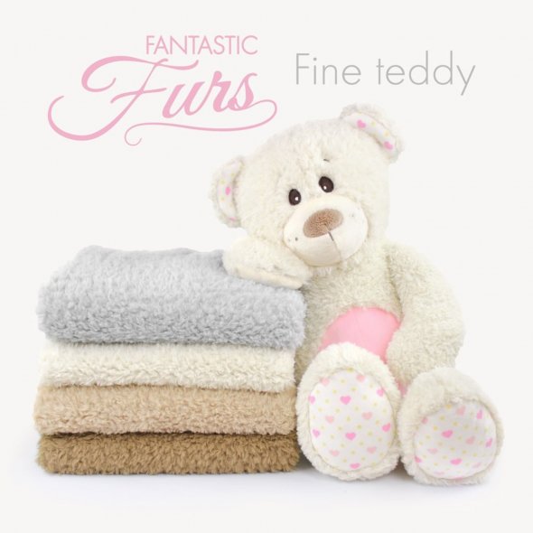 Kullaloo Teddyplüsch Stoff (Meterware / 10 mm Florlänge / Fantastic Furs / Fine Teddy): 1,0m