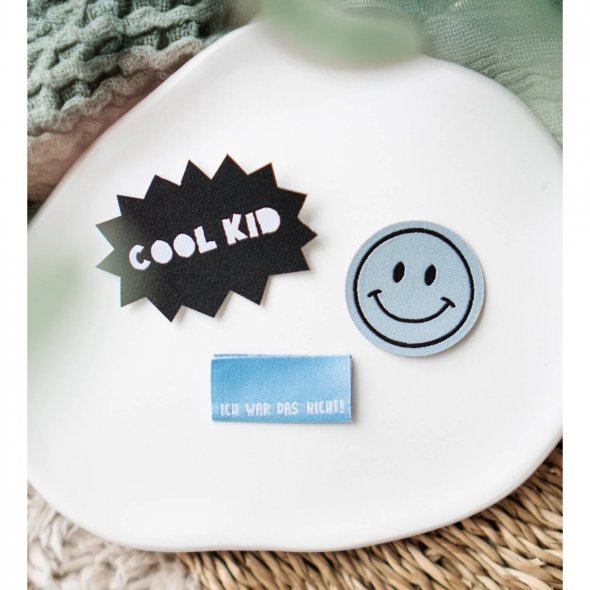 Paul und Clara Iron-On Patch Smile (mint) zum Aufbügeln