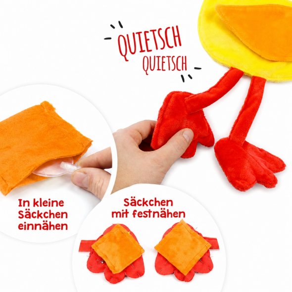 Go Handmade Quietscher (Ø 25 mm / 3er Set) für Stofftiere zum Einnähen