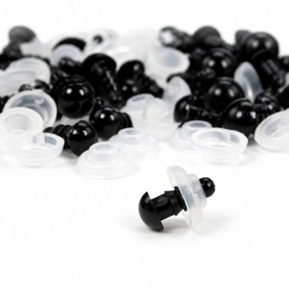 Go Handmade Sicherheitsaugen Set schwarz (Ø 5-8 mm / Mix mit 25 Paar)