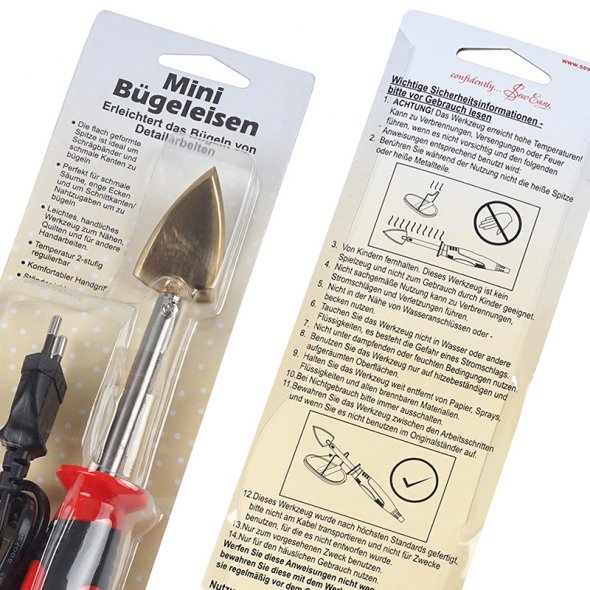 Mini-Bügeleisen (52 x 33 mm / für Quilten/ Patchworken/ Handwerken)