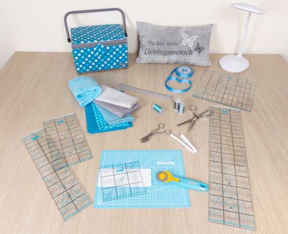 Semplix Patchwork-Quiltlineal (60 x 15 cm/ 2,5 mm dick/ türkis)