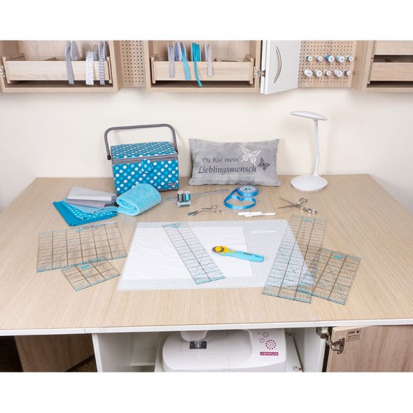 Semplix Schneidematten-Set A2 grau/türkis (Matte 60 x 45 cm)