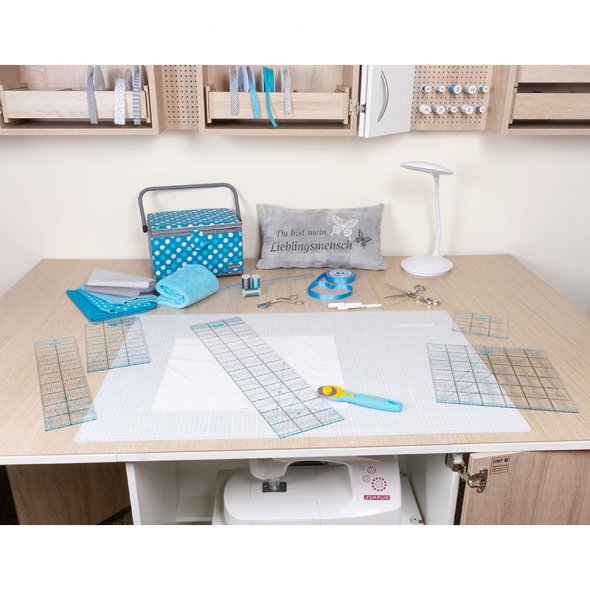 Semplix Schneidematten-Set A1 grau/türkis (Matte 90 x 60 cm)