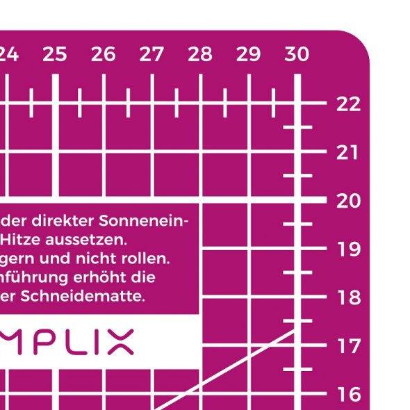 Semplix Schneidematte beere-rosa (30 x 22 cm/ 12 x 9 inch) A4