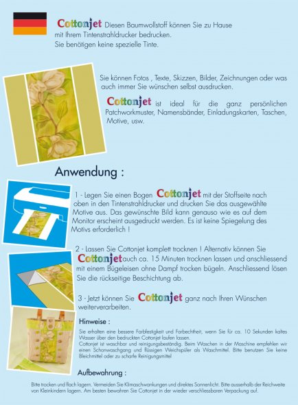 Cottonjet "Baumwolle" zum Aufbügeln (2 x DIN A4)