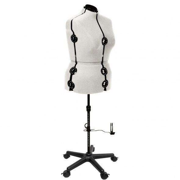 Schneiderpuppe/ Schneiderbüste DIANA "D" XL beige mit Rollen (verstellbar)
