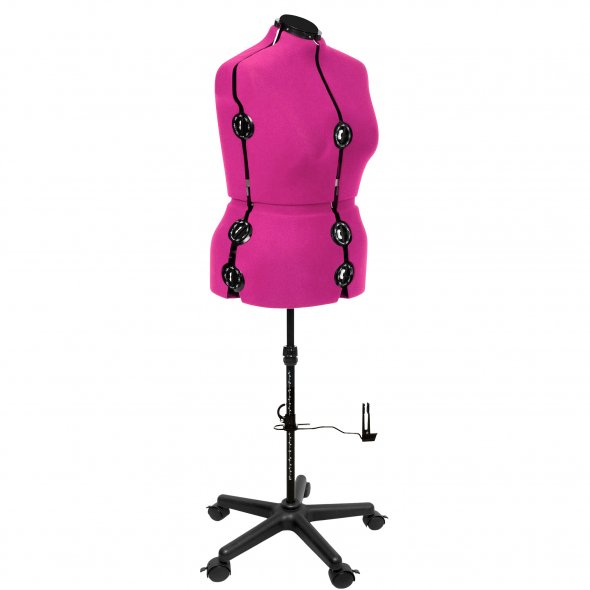 Schneiderpuppe/ Schneiderbüste DIANA "D" XL pink mit Rollen (verstellbar)