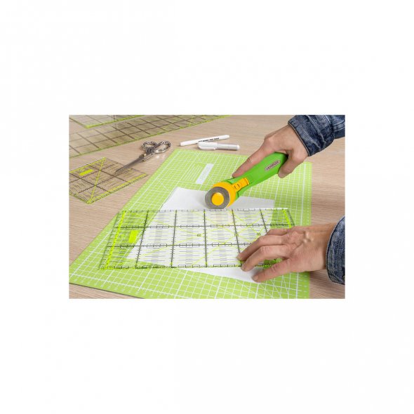 Semplix Patchwork-Quiltlineal (60 x 15 cm/ 2,5 mm dick/ gelb)