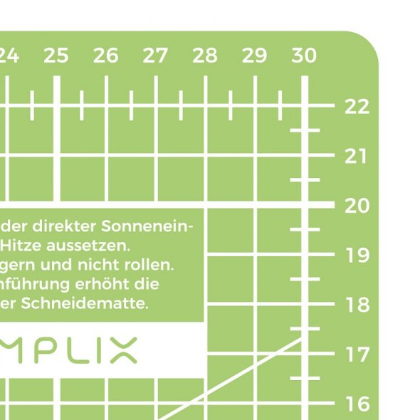 Semplix Schneidematte hellgrün-grün (30 x 22 cm/ 12 x 9 inch) A4