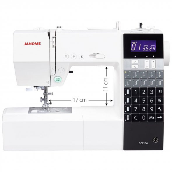 Janome DC 7100 Computer Nähmaschine inkl. großem Anschiebetisch