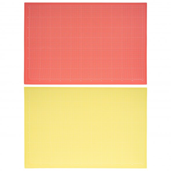 Schneidematte Schneidebrett Schneideunterlage A0 (rot-gelb/ 120 x 80 cm)