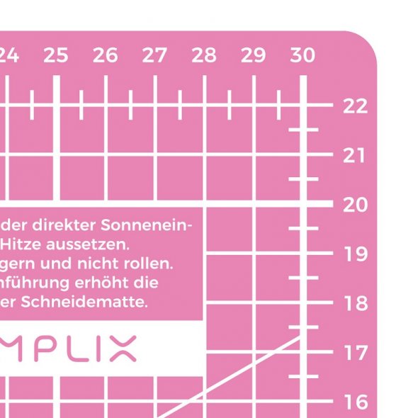 Semplix Schneidematte pink-lila (30 x 22 cm/ 12 x 9 inch) A4