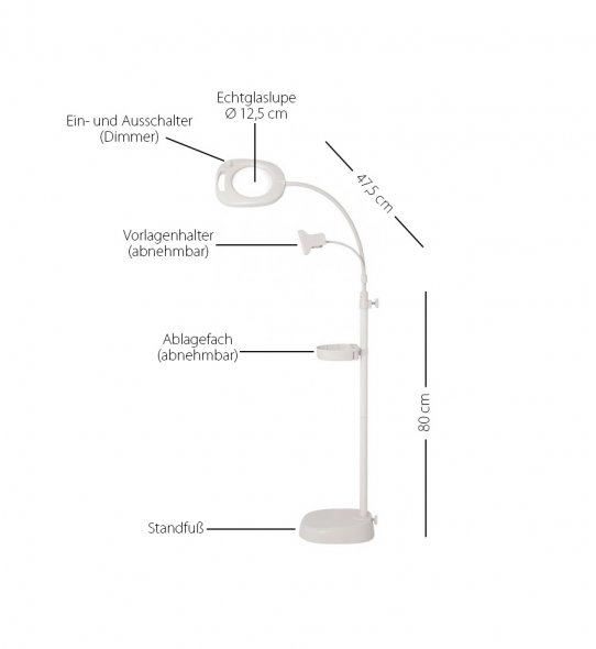 Purelite LED-Lupenleuchte 4 in 1