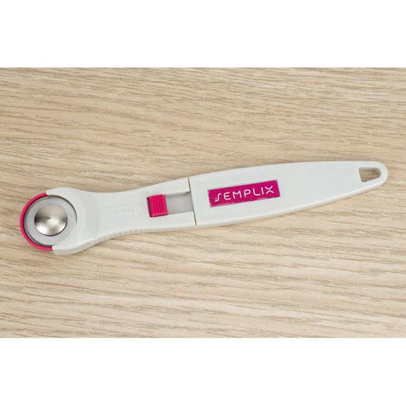 Semplix Schneidematten-Set A4 pink/lila Lineal/ Rollschneider 20 mm