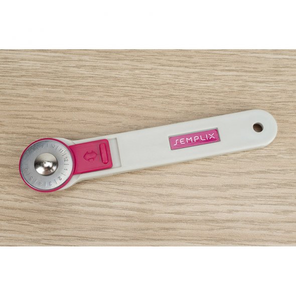 Semplix Schneidematten-Set A3 pink/lila/ Lineal/ Rollschneider 28 mm