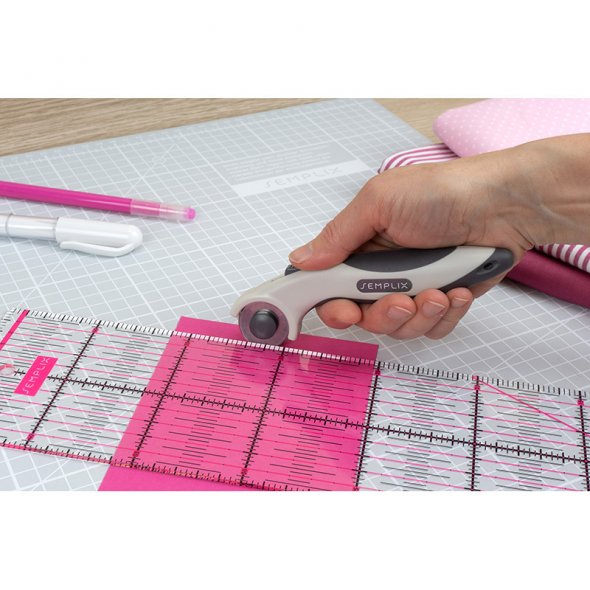 Semplix Rollschneider Mini Soft Griff (28 mm/ grau)