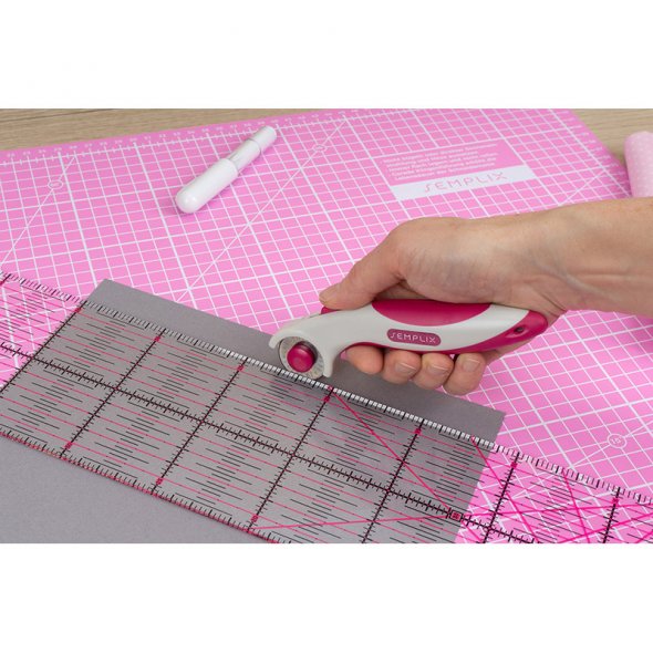 Semplix Rollschneider Mini Soft Griff (28 mm/ pink)