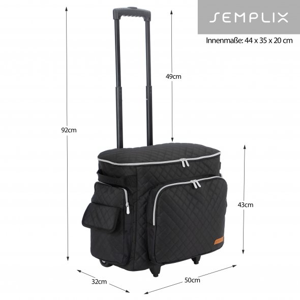 Semplix Nähmaschinentrolley Quilting Black