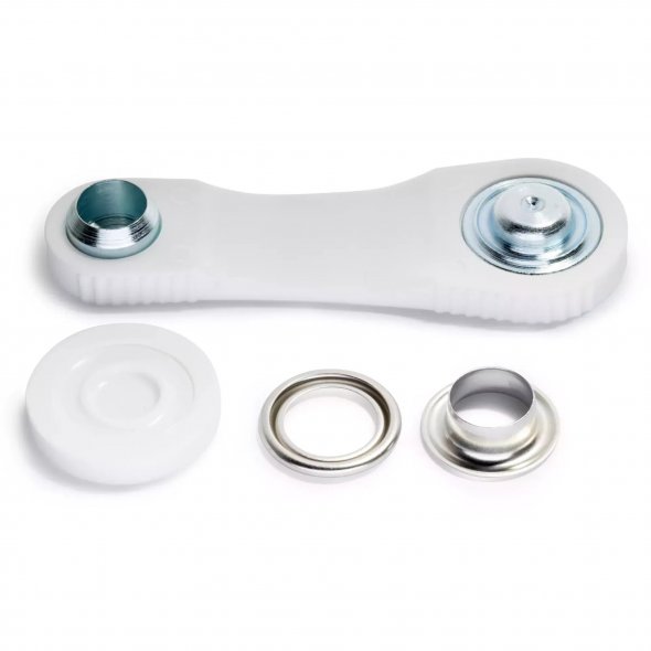 Prym Ösen mit Scheiben (11 mm/ silberfarbig/ 15 St./ inkl. Werkzeug)
