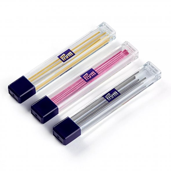 Prym Ersatzminen für Minenstift extra fein (0,9 mm/ je 6 x grau/ gelb/ rosa)