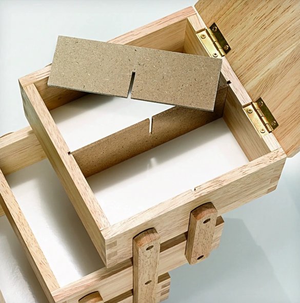 Prym Nähkasten Holz M (hell)