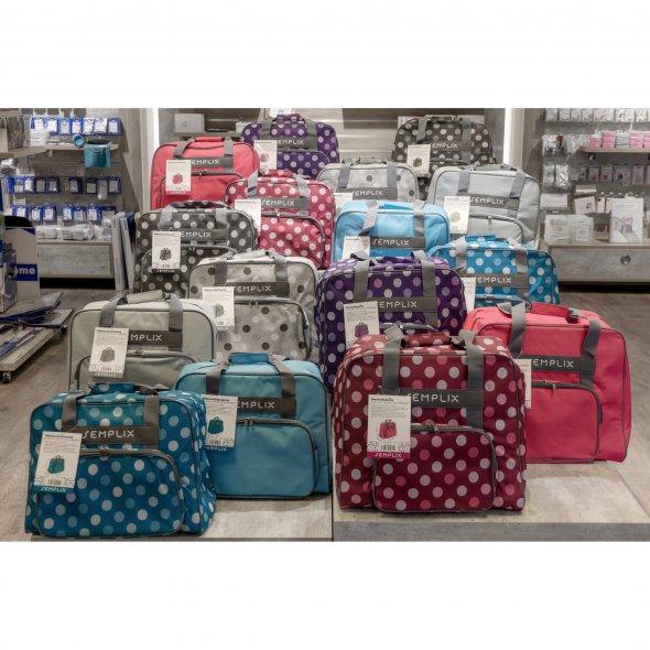 Semplix Nähmaschinentasche Polka Dots (lila/flieder)
