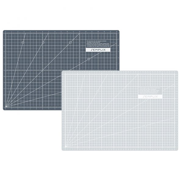 Semplix Schneidematten-Set A3 grau/türkis (Matte 45 x 30 cm)