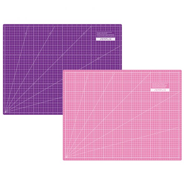 Semplix Schneidematten-Set pink/lila A2 (Matte 60 x 45 cm)