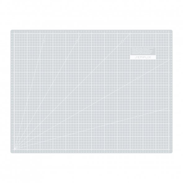 Semplix Schneidematte hellgrau-grau (60 x 45 cm/ 24 x 18 inch) A2