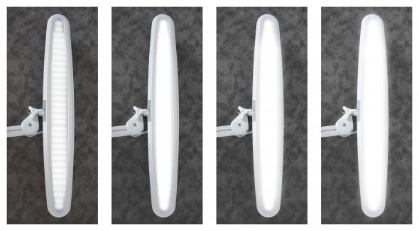 Semplix LED Arbeitslampe Tischlampe weiß (117 LED/ dimmbar/ Tischklemme)