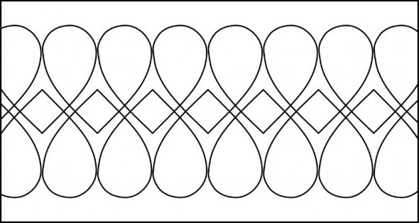 Quilt-Lineal ''Herz klein'' (Plexiglas 5 mm/ Muster 6x6,4 cm/ Lineal 11,5x15 cm)