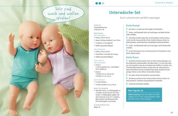 Topp Puppenkleidung nähen aus Jersey