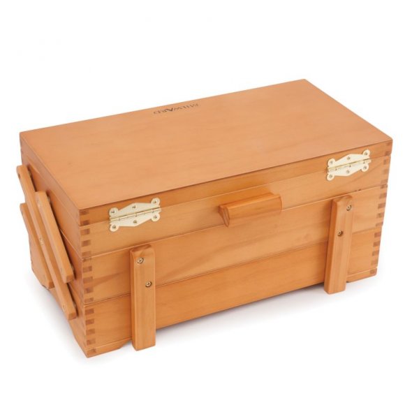 Milward Näh-Bastelkasten Holz (aufklappbar/ 35 x 18 x 18 cm)