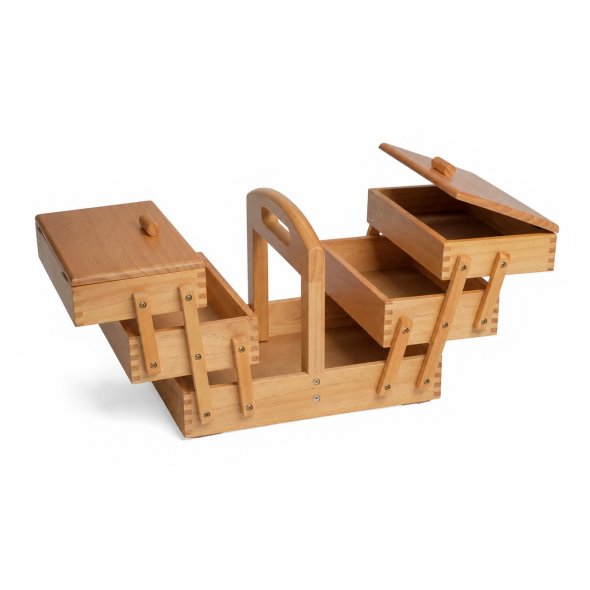 Nähkasten von Hobby Gift (Holz / aufklappbar / 31 x 23 x 18 cm)