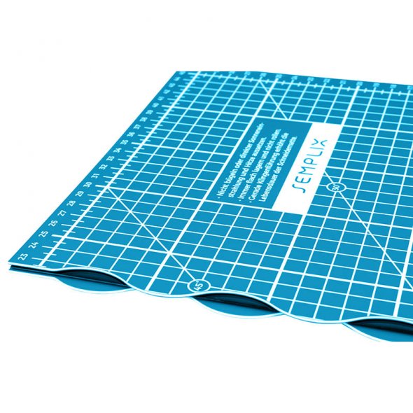 Semplix Faltbare Schneidematte petrol (45 x 30 cm/ Unterseite rutschhemmend) A3